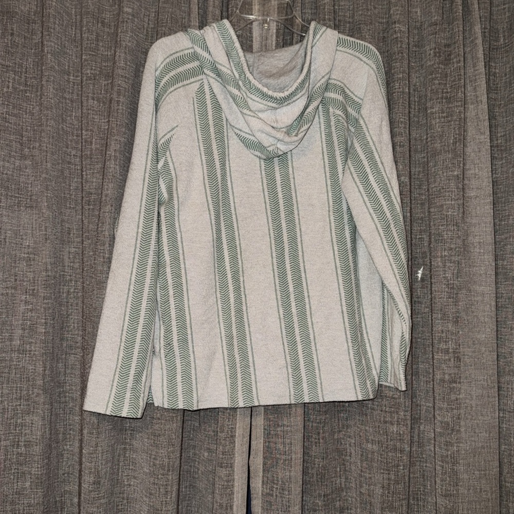 Unisex Brooklyn Cloth Green and White Patterned Hoodie Size M - Picture 4 of 4